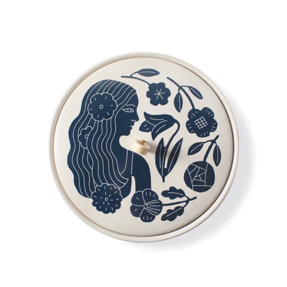 Zodiac…indigo “Aries” round ceramic decorative trinket box in Kraft gift box-NIB - Picture 14 of 16